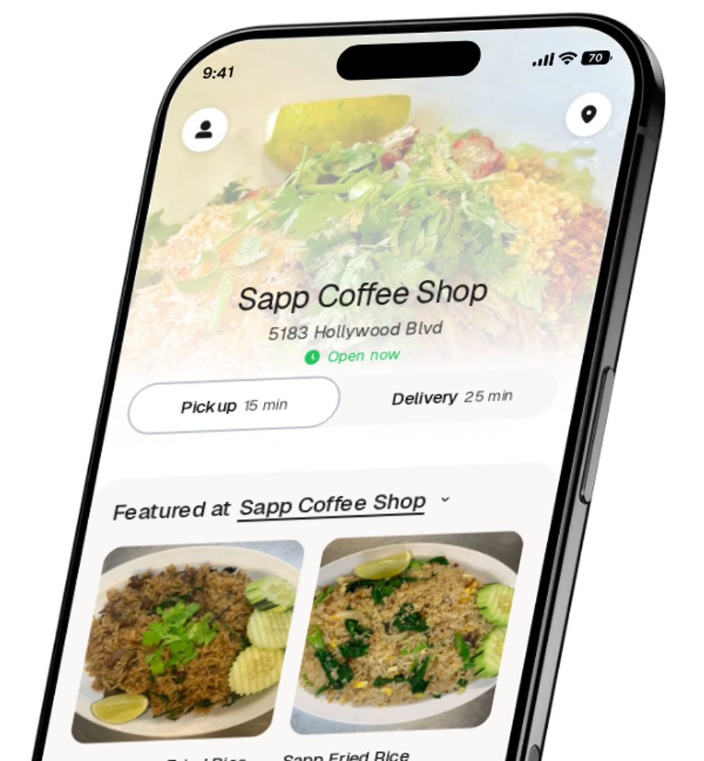 Sapp Coffee Shop app preview
