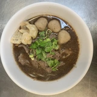 Boat Noodles with Beef and Meatballs