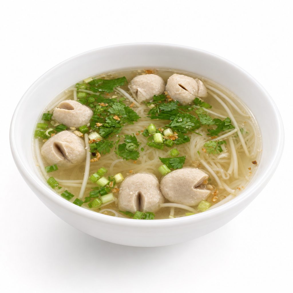 Noodles with Pork Balls.